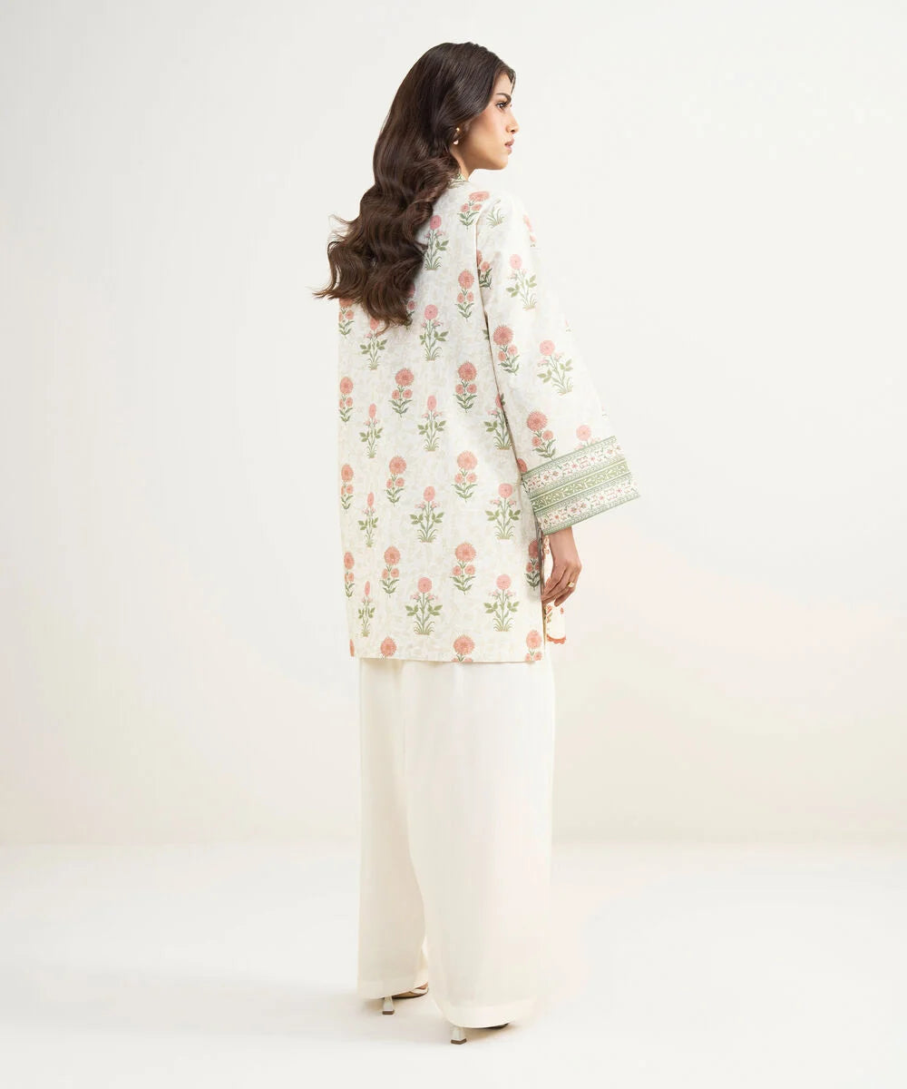 2 Piece - Embroidered Lawn Suit | Floral Elegance